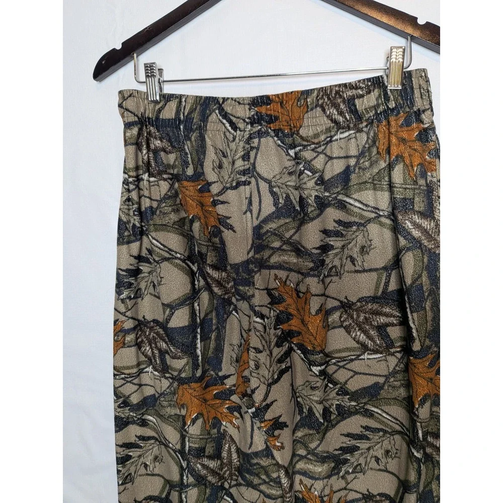 Vtg Fruit Of The Loom Mens Pajama Pants Camo Medium Hunting Baselayer Drawstring